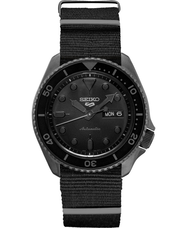 Seiko watches Seiko 5 Sports Automatic 42.5mm Black Textile Strap Men's Watch SRPD79 