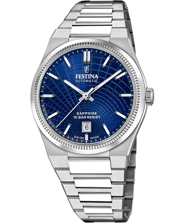 FESTINA Rive Automatic 40MM Blue Dial SS Men's Watch F20083-2
