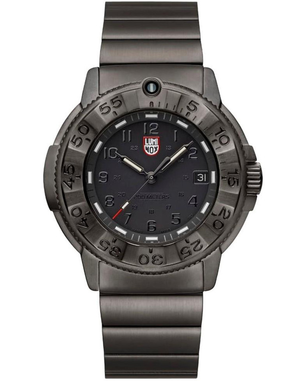 Luminox watches LUMINOX Navy SEAL Foundation 3220 Quartz 43MM Black SS Men's Watch XS.3228.NSF 