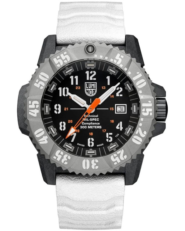 Luminox watches LUMINOX MIL-SPEC 3355 Quartz 46MM White Rubber Men's Watch XL.3359.2 