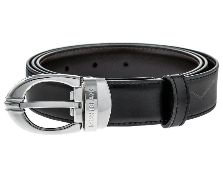Montblanc Accessories MONTBLANC Palladium-Plated Brass Oval BKL Reversible B/B Belt 106148
