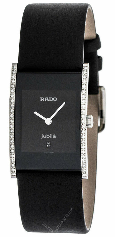 Rado watches RADO Integral Jubile BLK Leather Unisex Watch R20758155 / R20.758.15.5