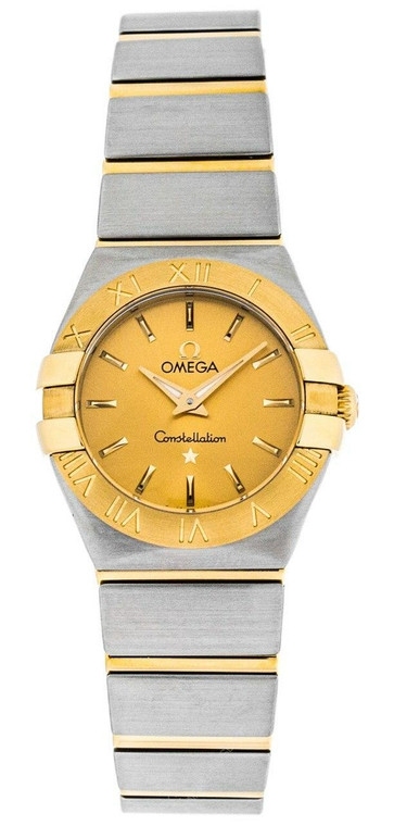 Omega watches OMEGA Constellation 24MM 18K Gold SS Womens Watch 123.20.24.60.08.001