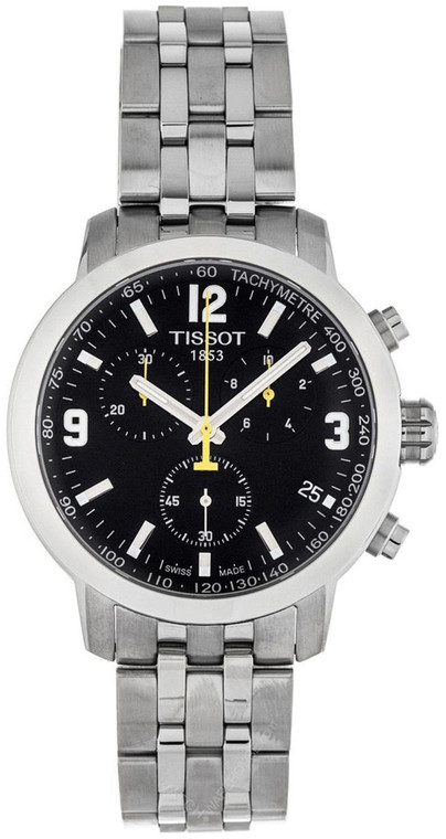 Tissot watches TISSOT PRC 200 42MM CHRONO SS Black Dial Mens Watch T0554171105700