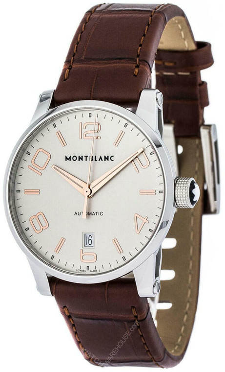 Montblanc watches MONTBLANC Timewalker 39MM Automatic Brown Leather Mens Watch 105813