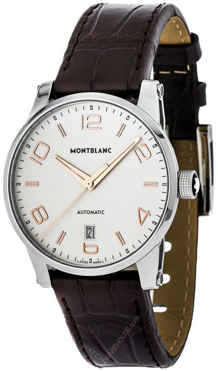 Montblanc watches MONTBLANC Timewalker 39MM Automatic Brown Leather Mens Watch 110340