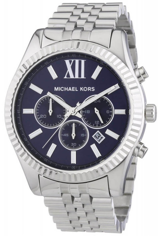 Michael Kors watches MICHAEL KORS Lexington Chronograph SS Blue Dial Mens Watch MK8280
