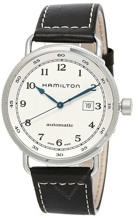 Hamilton watches HAMILTON Khaki Navy Pioneer Dark Brown Leather Mens Watch H77715553