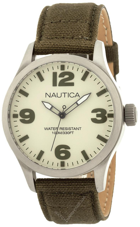 Nautica watches NAUTICA BFD 102 Classic Analog Brown Canvass Band Mens Watch N11557G