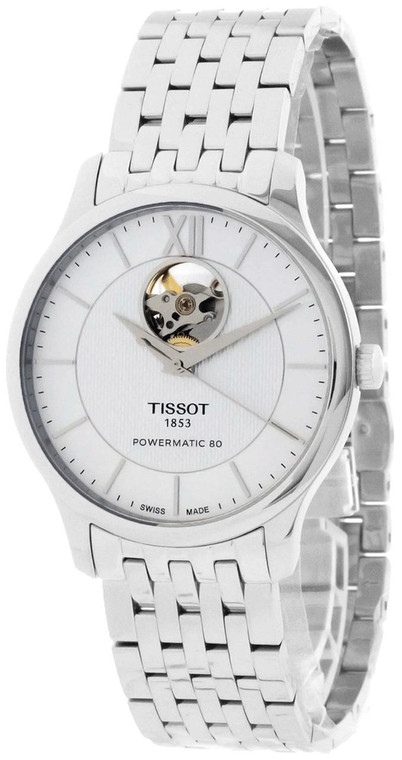 Tissot watches TISSOT Tradition Powermatic 80 Open Heart Mens Watch T0639071103800