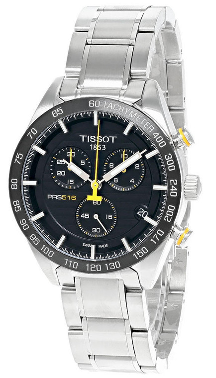 Tissot watches TISSOT PRS 516 Chronograph SS Black Dial Mens Watch T1004171105100