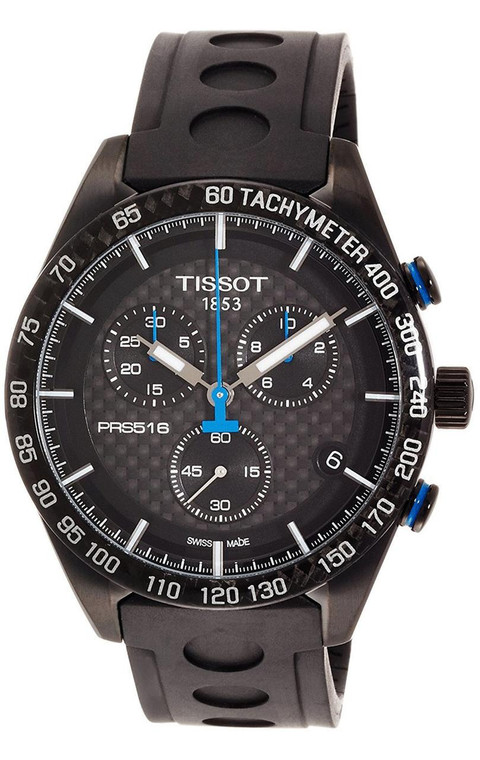 Tissot watches TISSOT PRS 516 BLK Dial Chronograph Rubber Mens Watch T1004173720100