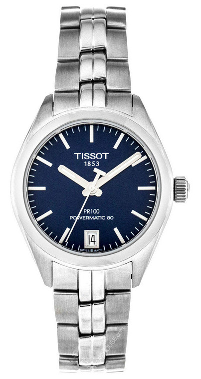 Tissot watches TISSOT PR 100 Powermatic 80 SS Blue Dial Womens Watch T1012071104100