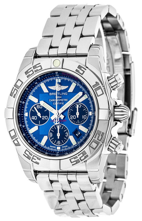 Breitling watches BREITLING Chronomat 44MM AUTO Blue Dial Mens Watch AB011012/C789/375A