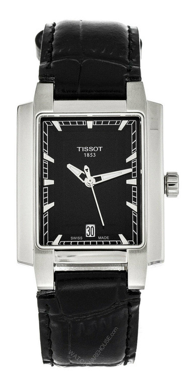 Tissot watches TISSOT T-Trend TXL Black Dial Leather Womens Watch T0613101605100