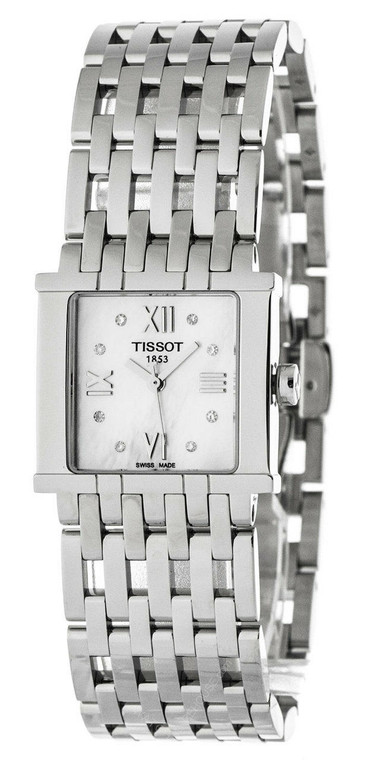 Tissot watches TISSOT T-Trend Six-T Quartz WHT MOP Dial Womens BR Watch T02118184