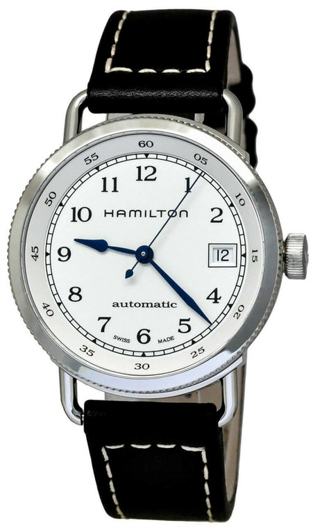 Hamilton watches HAMILTON Khaki Navy Pioneer White Dial Leather Womens Watch H78215553