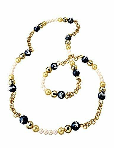 D & G Dolce & Gabbana Glitter Gold PVD Plastic Balls Necklace