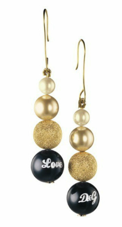 Jewelry D and G Dolce and Gabbana Faux Pearl Love Journey Drop Earrings DJ0619