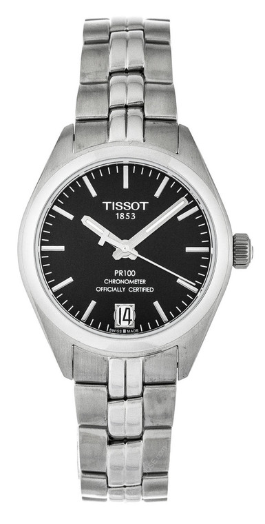 Tissot watches TISSOT PR 100 Powermatic 80 COSC Black Dial Steel Watch T1012081105100