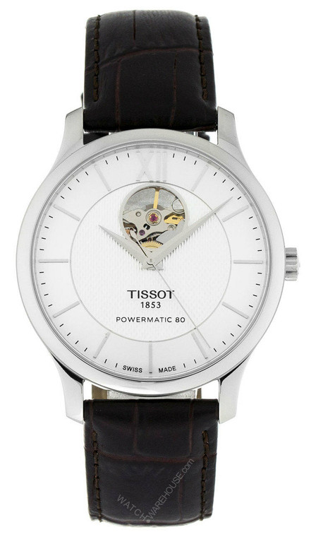 Tissot watches TISSOT Tradition Powermatic 80 Open Heart Mens Watch T0639071603800