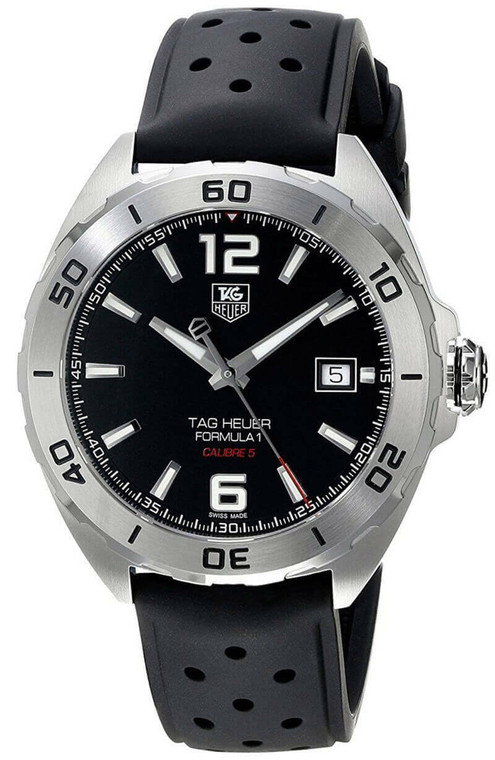 TAG Heuer Watches‎ TAG HEUER Formula-1 Calibre 5 AUTO Rubber Strap Watch WAZ2113FT8023