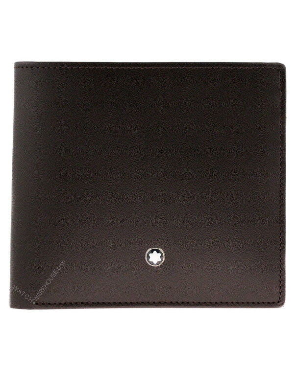 Montblanc Accessories MONTBLANC Meisterstuck 4cc Flap Coin Case Brown Leather Wallet 114546