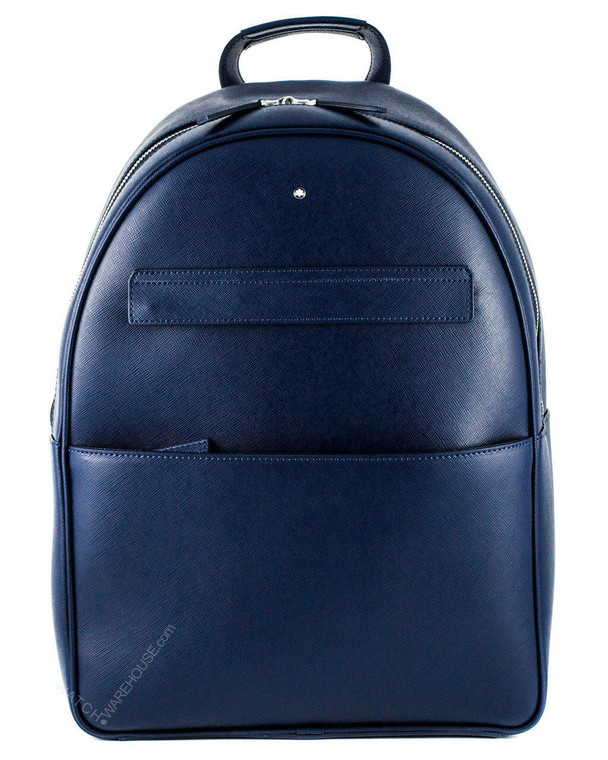 Montblanc Accessories MONTBLANC Sartorial Large Dome Indigo Italian Leather Backpack 116755