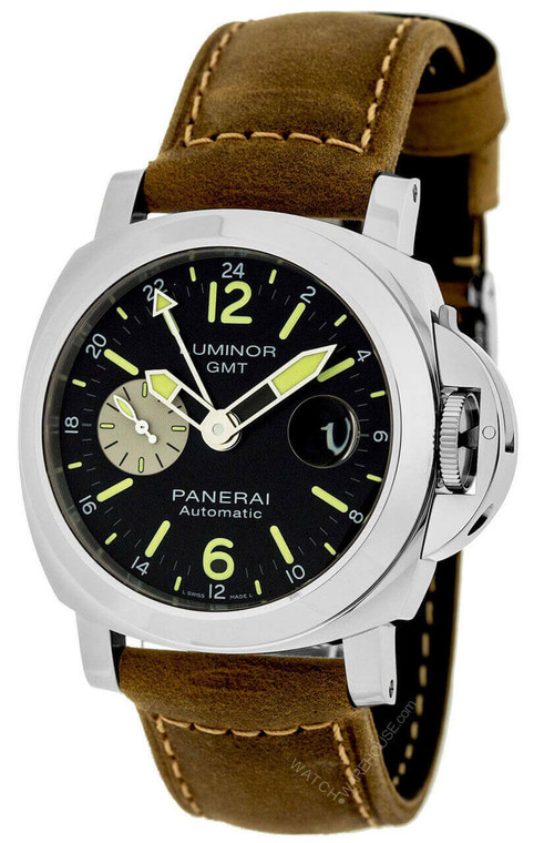 Panerai watches PANERAI Luminor GMT Acciaio 44MM AUTO Brown LTHR Menss Watch PAM01088