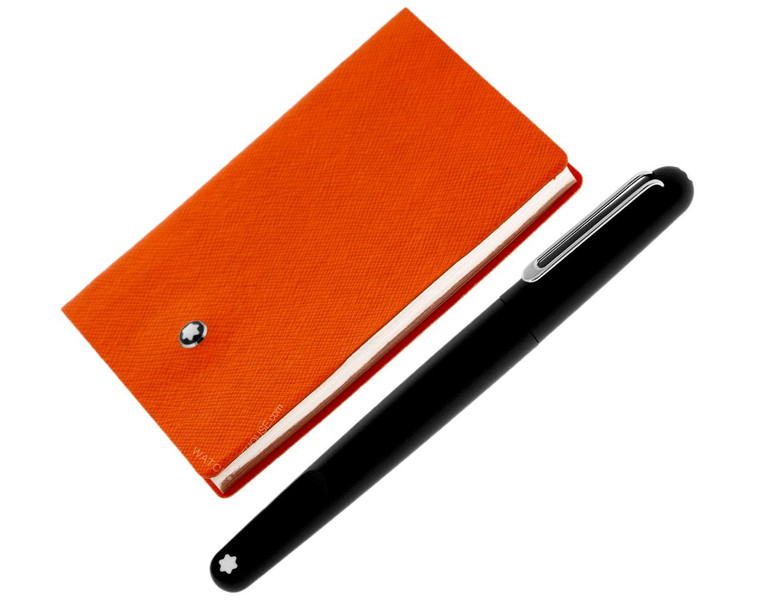 Montblanc Pens MONTBLANC M Ultra BP Pen and Notebook #145 Lucky Orange Pen Set 117085
