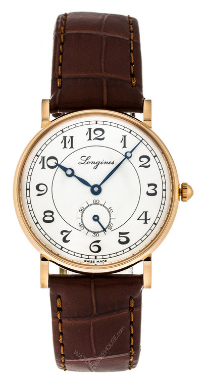 Longines watches LONGINES Presence Heritage 34MM AUTO 18K Pink Gold LTHR Watch L47678732