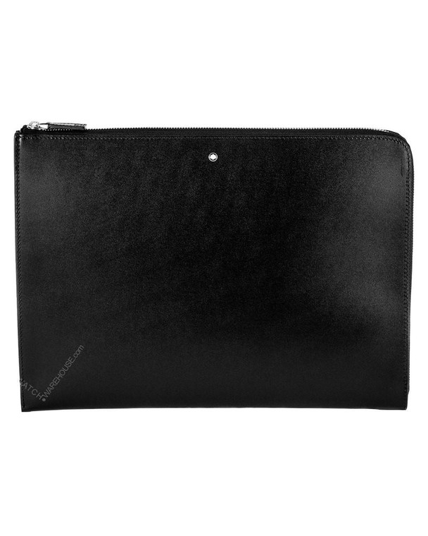 Montblanc Accessories Montblanc Meisterstuck Portfolio Zip Black Leather Business Bag 114519