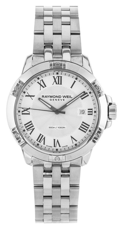 Raymond Weil Watches RAYMOND WEIL Tango 41MM Quartz SS White Dial Mens Watch 8160-ST-00300