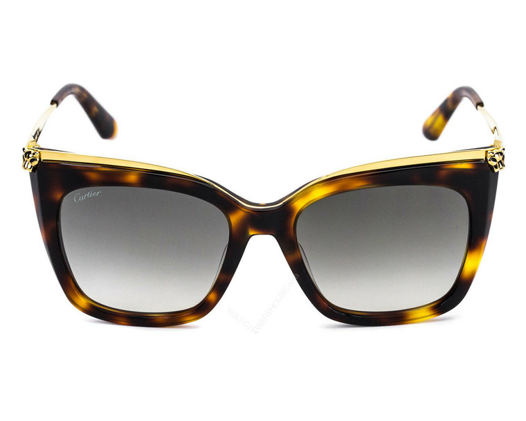 Eyewear Brands CARTIER Panthere Avana Acetate 53MM Cat Eye Sunglasses CT0030S-003