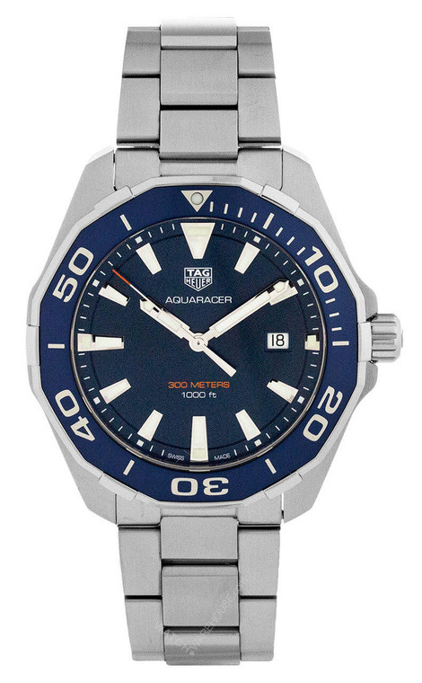 TAG Heuer Watches‎ TAG HEUER Aquaracer 43MM Quartz Blue Dial Mens Watch WAY101CBA0746