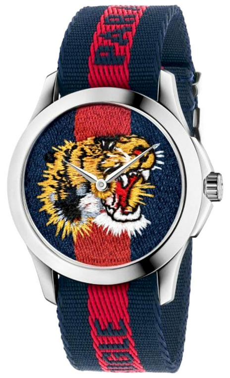 Gucci watches GUCCI Le Marches des Marveilles 38MM Blue/Red Unisex Watch YA126495