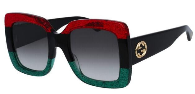 Eyewear Brands Gucci Grey Gradient Square Women's Sunglasses GG0083S 001  