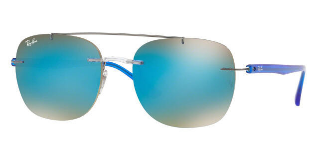 Eyewear Brands Ray-Ban Blue Gradient Mirror Square 55MM Sunglasses RB4280 6289B7