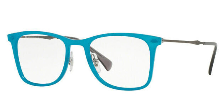 Eyewear Brands RAY-BAN Blue Crystal Square Plastic 49MM Unisex Eyeglasses RX7086 5640