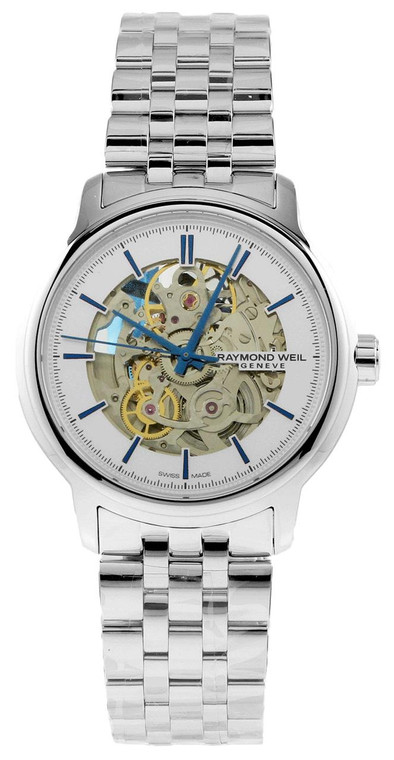 Raymond Weil Watches RAYMOND WEIL Maestro 39.5MM Skeleton Dial Mens Watch 2215-ST-65001