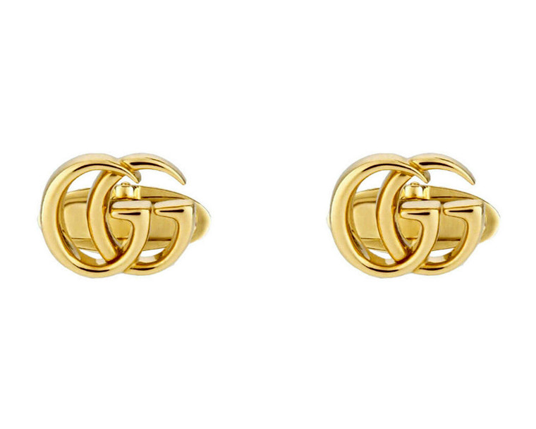 Jewelry GUCCI Running 18K Yellow Gold 7.6G Mens Cufflinks YBE52495400100U