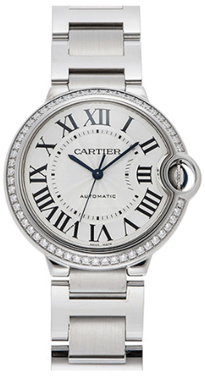 Cartier watches CARTIER Ballon Bleu Automatic 36MM Diamond Womens Watch W4BB0017