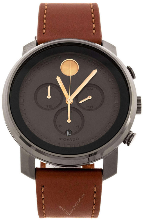 Movado watches MOVADO Bold 44MM CHRONO GunMetal Gray Dial Mens Watch 3600421