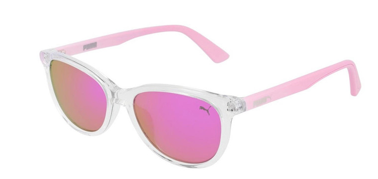 Eyewear Brands PUMA Crystal Pink Cat-Eye Full Rim 47mm Ladies Eyewear PJ0022S 006