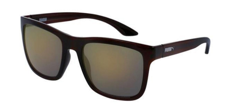 Eyewear Brands Puma Brown Wayfarer 54mm Mens Sunglasses PU0071S 003