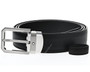 Montblanc Accessories MONTBLANC Trapeze Brushed S-Steel Pin Buckle Black Leather Belt 124208