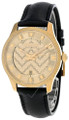 Gucci watches GUCCI Eryx 40MM Gold Guilloche Dial BLK Leather Mens Watch YA126340