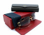 Eyewear Brands CARTIER C Decor Gold With Grey Lens 57MM Unisex Sunglasses CT0008RS 001