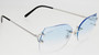 Cartier Eyewear CARTIER C Decor Silver With Custom Blue Lens Womens Sunglasses