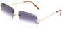 Cartier Eyewear CARTIER C Decor 0.52CT VS2 Diamonds Custom Black Lens Unisex Sunglasses